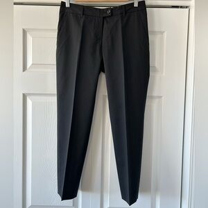 Moschino Women's Black Pinstripe Cropped Pants